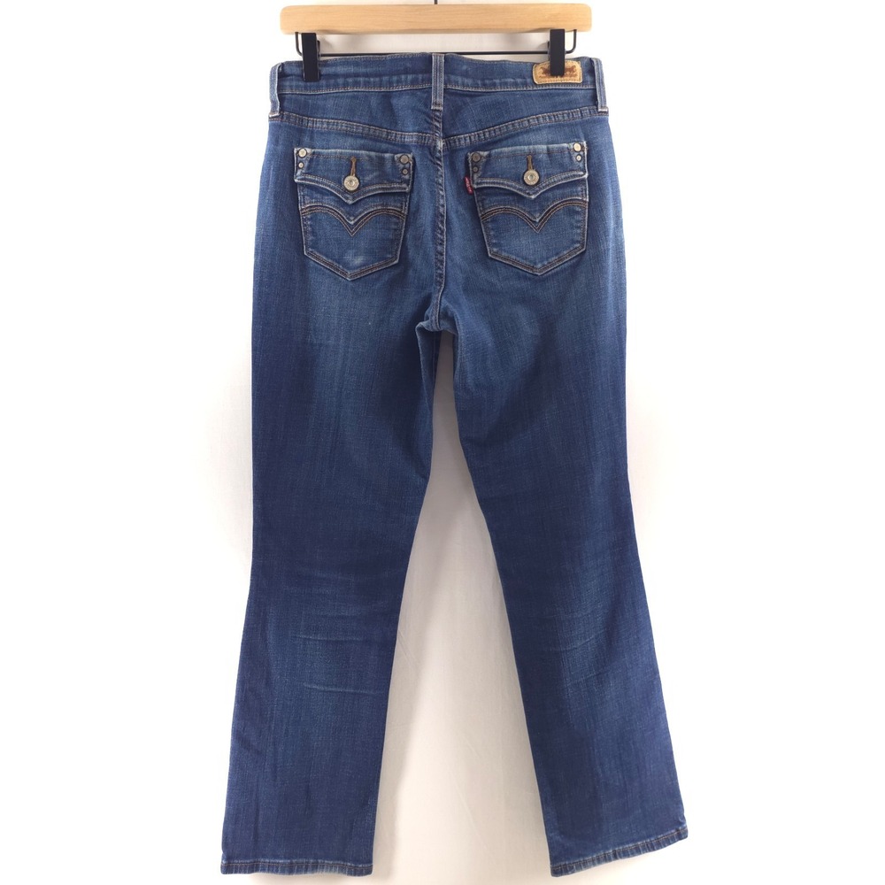 Levis Women‎ Jeans 505 Straight Leg 6 S Blue Mid Rise Button Flap Pockets - Picture 3 of 13
